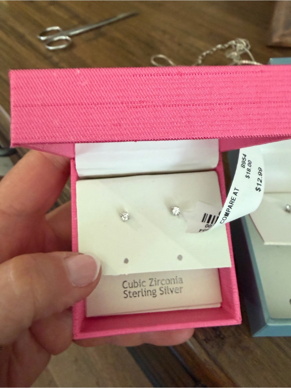 Sterling Silver Cubic Zirconia Stud Earrings